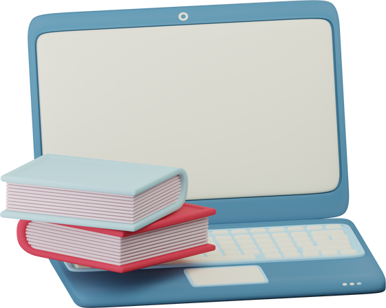 Online Library 3d Icon Illustration